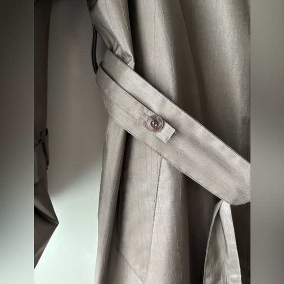 British Mist tan cream color long trench coat‎ size 12 - Picture 5 of 12